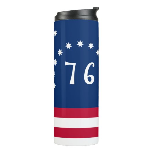 ベニントンの旗:アメリカの76の戦闘旗 タンブラー (回転左)