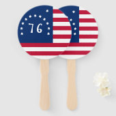 ベニントンの旗:アメリカの76の戦闘旗 ハンドファン (正面&裏面)