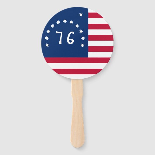 ベニントンの旗:アメリカの76の戦闘旗 ハンドファン (正面)