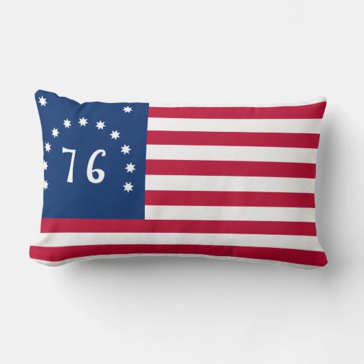ベニントンの旗:アメリカの76の戦闘旗 ランバークッション (正面)