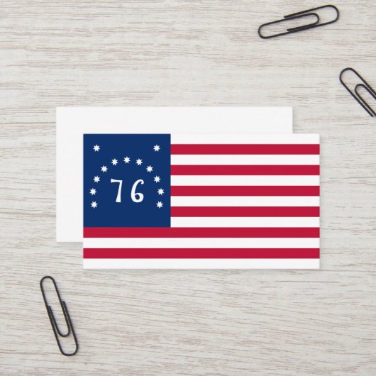 ベニントンの旗：アメリカの76の戦闘旗 名刺 (正面/裏面インサイチュ)