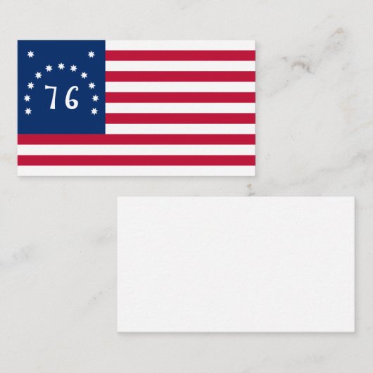ベニントンの旗：アメリカの76の戦闘旗 名刺 (正面/裏面)