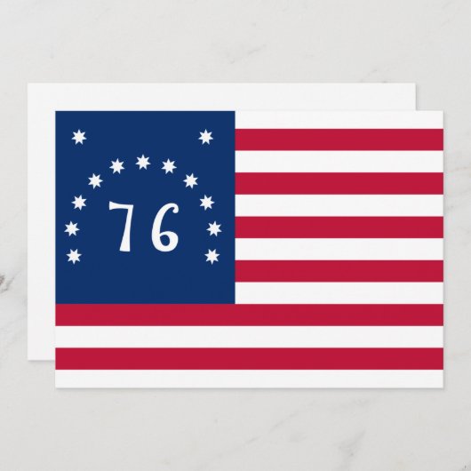 ベニントンの旗：アメリカの76の戦闘旗 招待状 (正面/裏面)