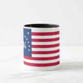 ベニントンの旗：アメリカ独立戦争の76旗 マグカップ (中央)