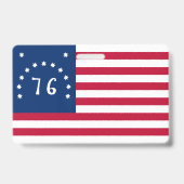 ベニントンの旗:76 アメリカの戦闘旗 バッジ (裏面)