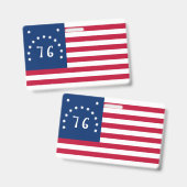 ベニントンの旗:76 アメリカの戦闘旗 バッジ (正面&裏面)