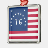 ベニントンの旗:76 アメリカの戦闘旗 メタルオーナメント (左)