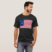 ベニントンの旗：76 アメリカの戦闘旗 Tシャツ (正面フル)