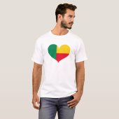 ベニン国旗が好きです Tシャツ (正面フル)
