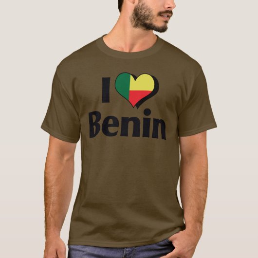 ベニン国旗が好き Tシャツ (正面)