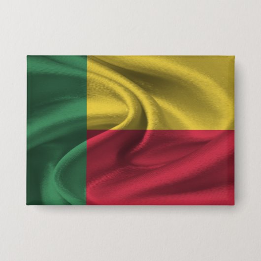 ベニン国旗ボタン 缶バッジ (正面)