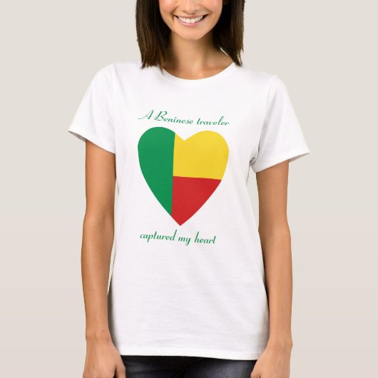 ベニン国旗 スウィートハート Tシャツ (正面)