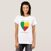 ベニン国旗 スウィートハート Tシャツ (正面フル)