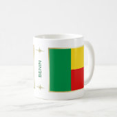 ベニン国旗+地図マグ コーヒーマグカップ (正面右)
