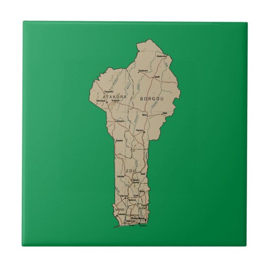 ベニン地図タイル タイル (正面)