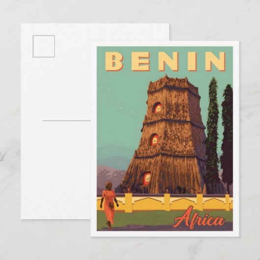 ベニン アフリカ ヴィンテージ 旅行 ポストカード (正面/裏面)