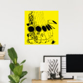 ベニーカーター、サクソフォネスジャズ図解入りの、写真付きのヴィンテージ ポスター (ホームオフィス)