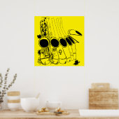 ベニーカーター、サクソフォネスジャズ図解入りの、写真付きのヴィンテージ ポスター (キッチン)