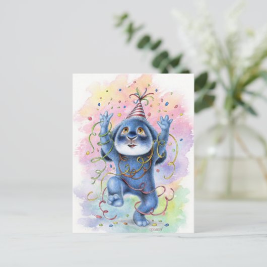 ベニーブルー – お祝いはがき ポストカード (スタンド正面)