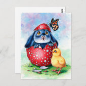 ベニーブルー – イースター卵はがき ポストカード (正面/裏面)