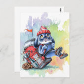 ベニーブルー – バックパックハイキングアドベンチャーポストカード ポストカード (正面/裏面)