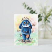 ベニーブルー – バードシードポストカード ポストカード (スタンド正面)