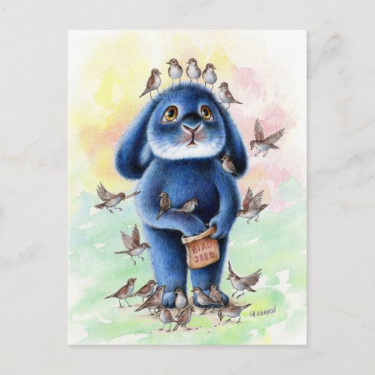 ベニーブルー – バードシードポストカード ポストカード (正面)