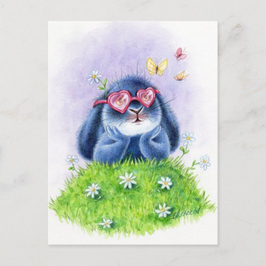 ベニーブルー – ピンクグラス ポストカード (正面)