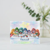 ベニーブルー – ファミリーディナーポストカード ポストカード (スタンド正面)