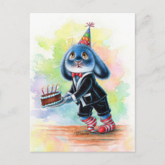 ベニー・ブルー - 誕生日ケーキのポストカード ポストカード