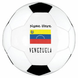ベネズエラとベネズエラ国旗にあなたの名前を入れたソッケ サッカーボール
