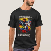 ベネズエラに自由を - 反戦抗議Tシャツ Tシャツ (正面)