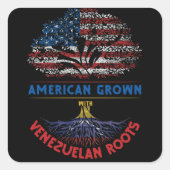 ベネズエラのアメリカ原産のルーツ国旗 スクエアシール (正面)