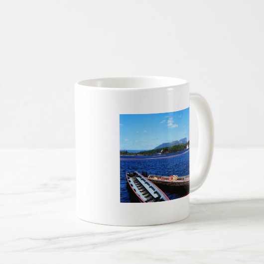 ベネズエラのジャングルの風景（ボート付き） コーヒーマグカップ (正面右)