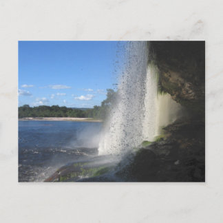 ベネズエラのジャングル風景 水の滝1 ファインアート ポストカード