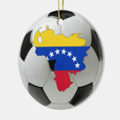 ベネズエラのフットボールのサッカーのオーナメント セラミックオーナメント (左)