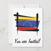 ベネズエラのブラシの旗 招待状 (正面)
