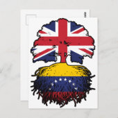 ベネズエラのベネズエラのイギリスの木のルーツ国旗 ポストカード (正面/裏面)