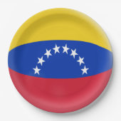 ベネズエラのベネズエラ人の旗 ペーパープレート (正面)