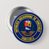 ベネズエラの円形の紋章 缶バッジ (正面&裏面)