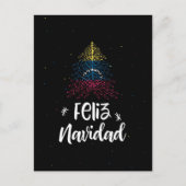 ベネズエラの国旗と一緒にクリスマスをお祝い シーズンポストカード (正面)