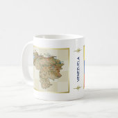 ベネズエラの国旗と地図のマグ コーヒーマグカップ (正面左)