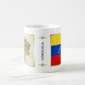 ベネズエラの国旗と地図のマグ コーヒーマグカップ (中央)