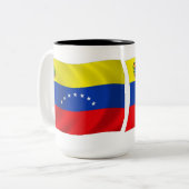 ベネズエラの国旗マグ ツートーンマグカップ (正面左)