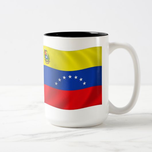 ベネズエラの国旗マグ ツートーンマグカップ (右)