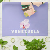 ベネズエラの地図 キッチンタオル (折り畳み)