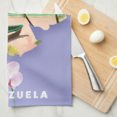 ベネズエラの地図 キッチンタオル (四つ折り)