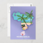 ベネズエラの地図 ポストカード (正面/裏面)
