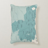 ベネズエラの地図 – ヴィンテージ高詳細ヴィンテージ線 アクセントクッション (正面(垂直))