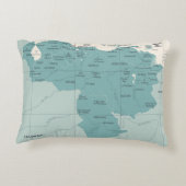 ベネズエラの地図 – ヴィンテージ高詳細ヴィンテージ線 アクセントクッション (裏面)